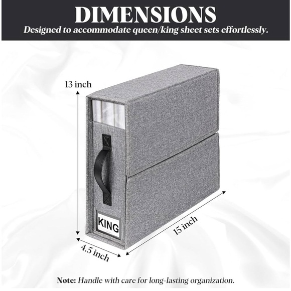 2-Pack Linen Closet Organizer with Zipper for Queen or King - Picture 3 of 4